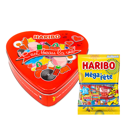 Boîte bonbon coeur Métal et paquet Méga Fête 1kg image number null