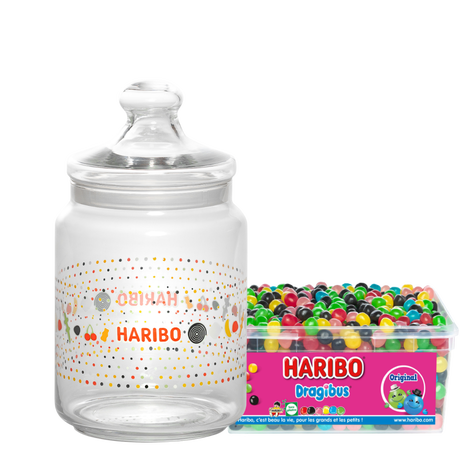 Bonbonnière chic 2L +  boîte Dragibus original 1,1 kg image number null